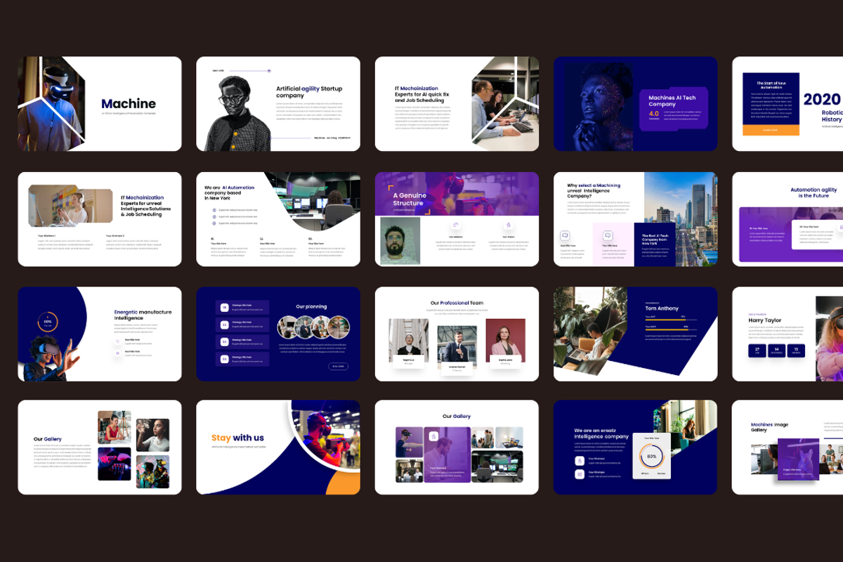 Machine - AI Technology Presentation, a Presentation Template by Hammad ...