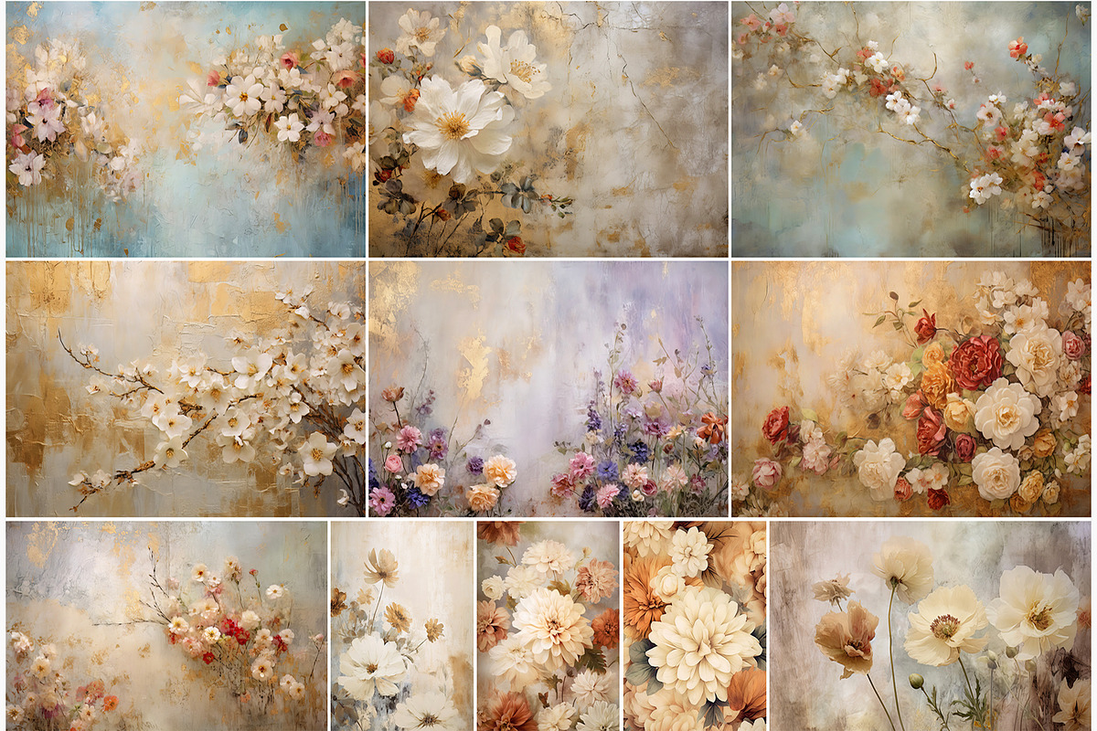 85 Fine Art Vintage Floral Design, a Texture Illustration by Bilgep_design (Photo 8 of 19)