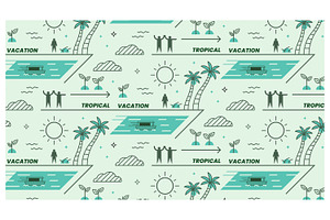 Tropical vacation, a Decorative Illustration by Creative Backgrounds