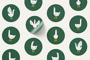 Cute goose. Funny birds, kids set, an Animal Illustration by Good Studio (Thumbnail 7 of 7)