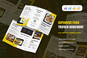 Expensive Food Trifold Brochure