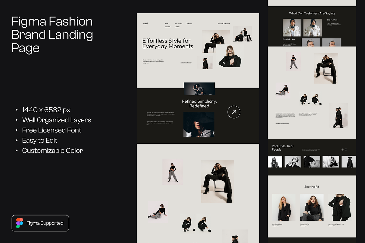 Figma Fashion Brand Landing Page
