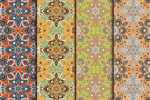 Seamless Patterns In Ethnic Style.