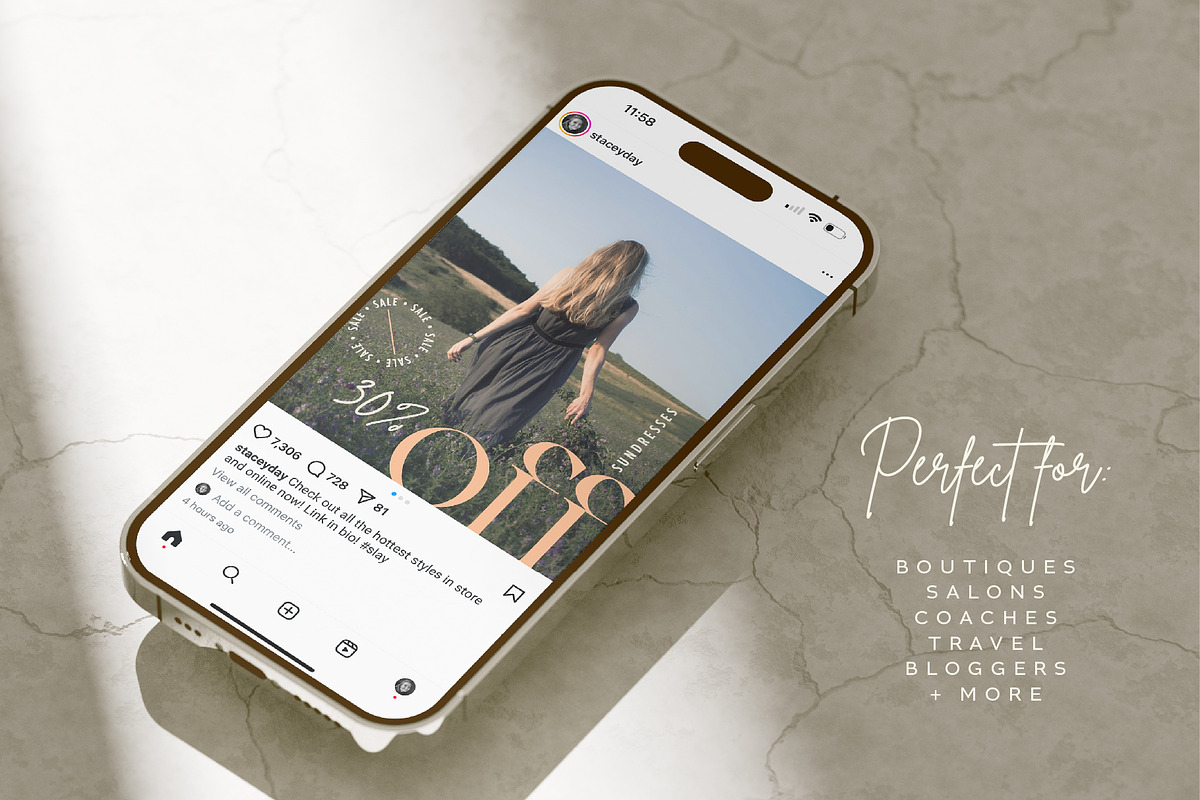 30 Boho Instagram (Canva) Templates preview 5