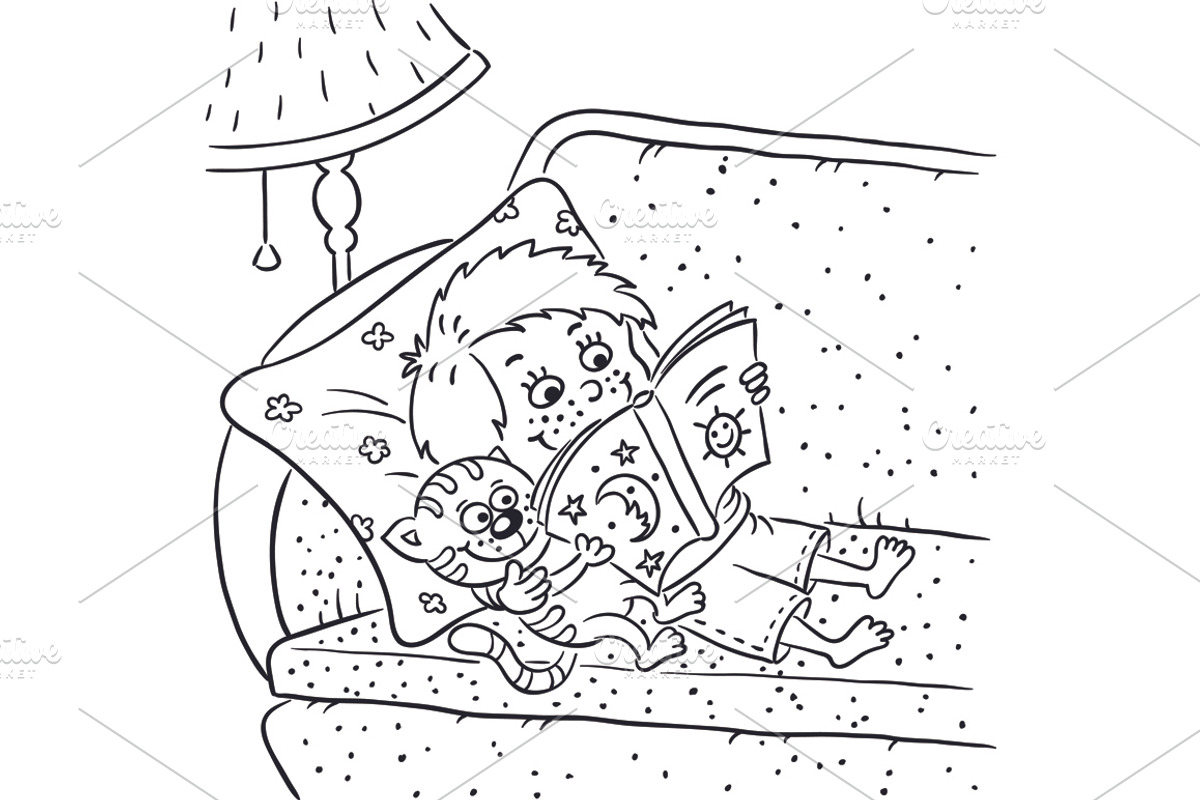 Outline cartoon kids illustration, an Illustration by Bubert Art (Photo 27 of 33)