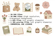 Cozy Neutral Vector Clipart Pack, an Object Illustration by NataKa (Thumbnail 4 of 4)