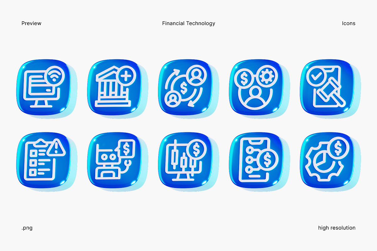 Financial Technology 3D Icon Set, an Object 3D Model by Eklip Studio (Photo 4 of 4)