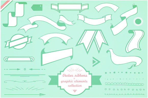 vector ribbons and graphic elements preview 4