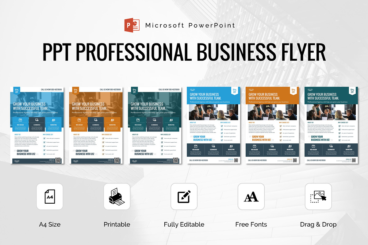 PPT Professional Business Flyer, a Flyer Template by Wipavee (Photo 1 of 3)