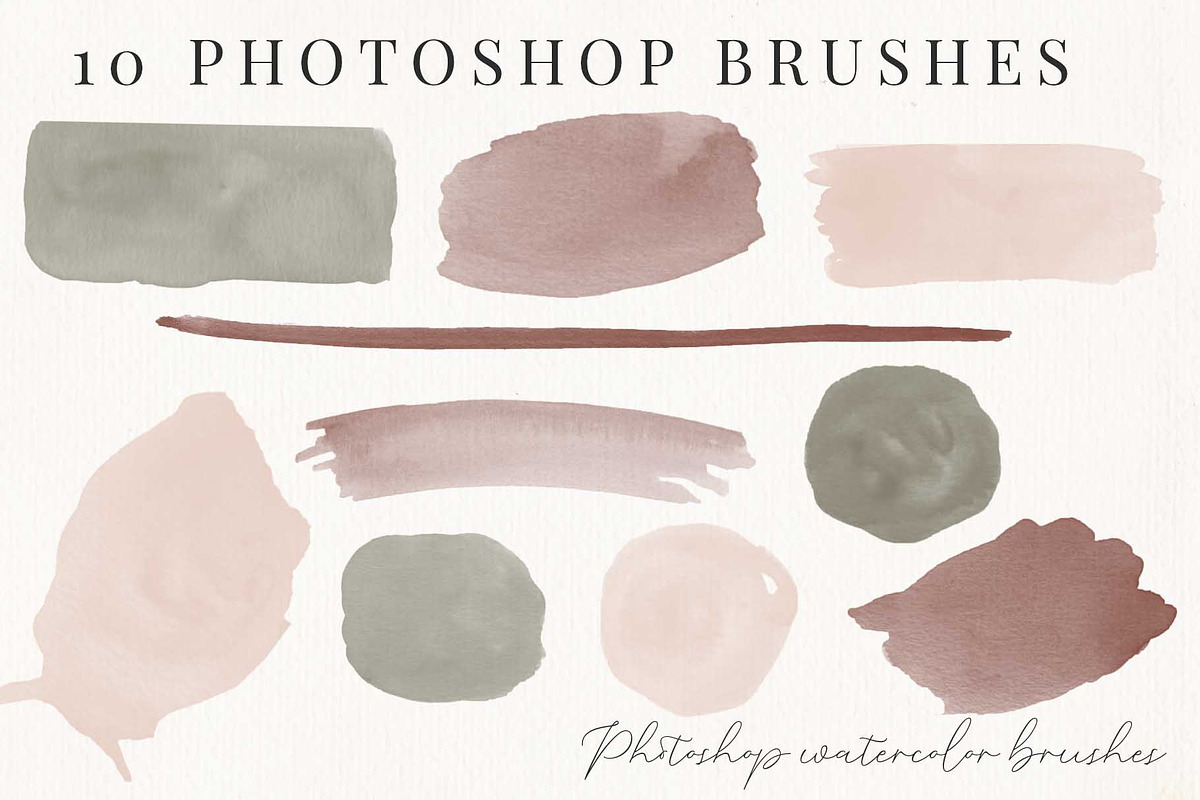 10 Watercolor Brushes for Photoshop preview 7