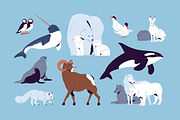 North animals set, seamless patterns, an Animal Illustration by PaperTrident (Thumbnail 2 of 5)