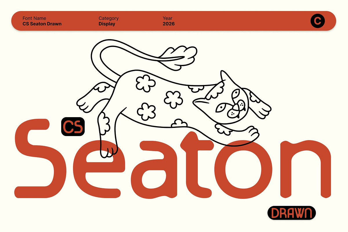 CS Seaton Drawn, a Sans Serif Font by Craft Supply Co. (Photo 1 of 8)