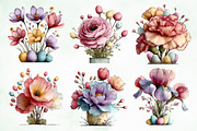 Whimsical Easter Flowers Png Clipart, an Illustration by Creative Art (Thumbnail 2 of 8)