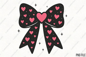 Valentine Valentine Coquette Bow PNG, an Illustration by CraftArtStudio