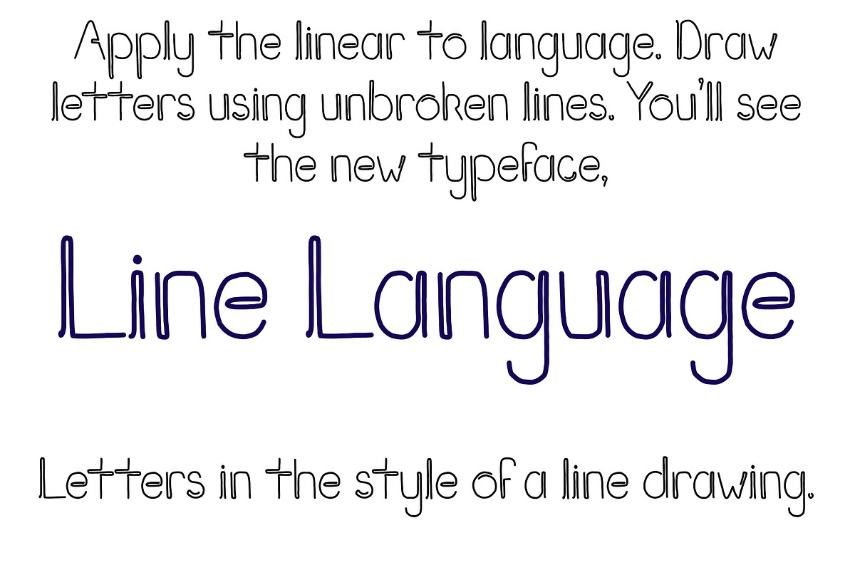 Font Line Drawing Style Modern, a Sans Serif Font by PageLightStudios (Photo 2 of 4)