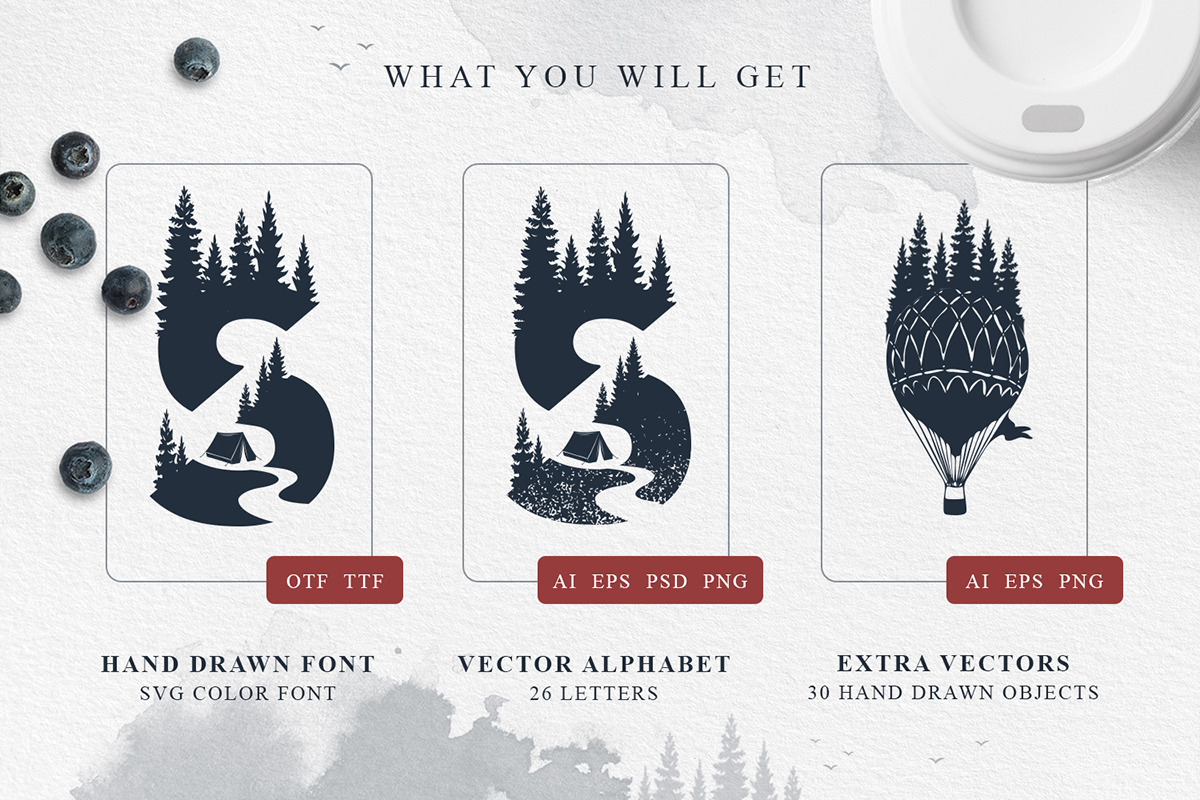 Into The Wild. Double Exposure Font, a Font by Cosmic Store (Photo 2 of 14)