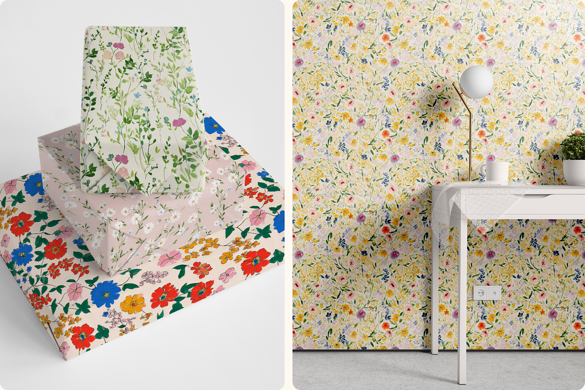 Sunday Picnic Ditsy Floral Patterns, a Pattern Graphic by Ninterints (Photo 14 of 15)
