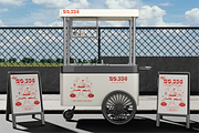 Mobile Coffee Cart Mockup, an Advertising Mockup by Dudukbersama (Thumbnail 1 of 3)