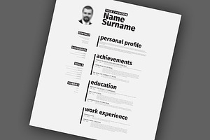 Minimalist TypographyResume Template