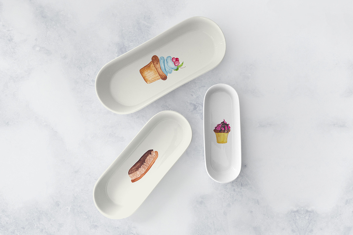 Watercolor Pastry Patterns, a Pattern Graphic by Spirit of Colors (Photo 5 of 10)