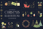 Modern Christmas Illustrations, a Seasonal Illustration by DesignerCandies (Thumbnail 3 of 3)