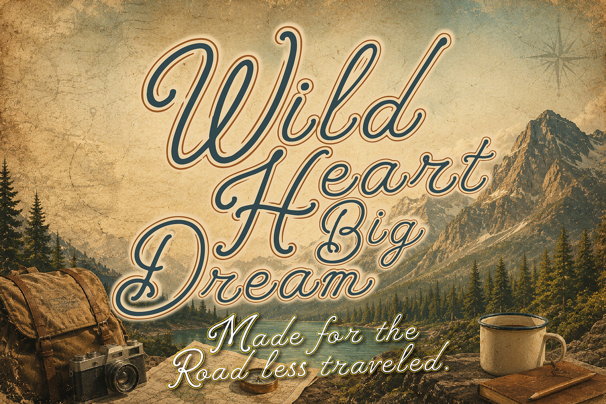 Mounta Libres - Born to Wander, a Script Font by HypeWorksCo (Photo 5 of 18)