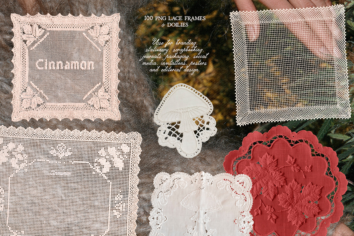 Harvest Lace: PNG Frames & Doilies, an Object Graphic by Purple (Photo 8 of 9)