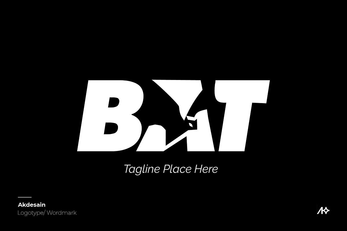 Bat Wordmark Logo, a Branding & Logo Template by Akdesain