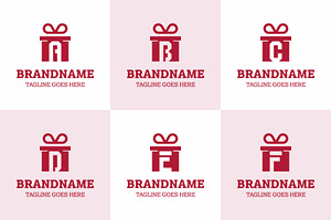Letter A B C D E F Gift Package Logo, a Branding & Logo Template by Pray Art Design Studio