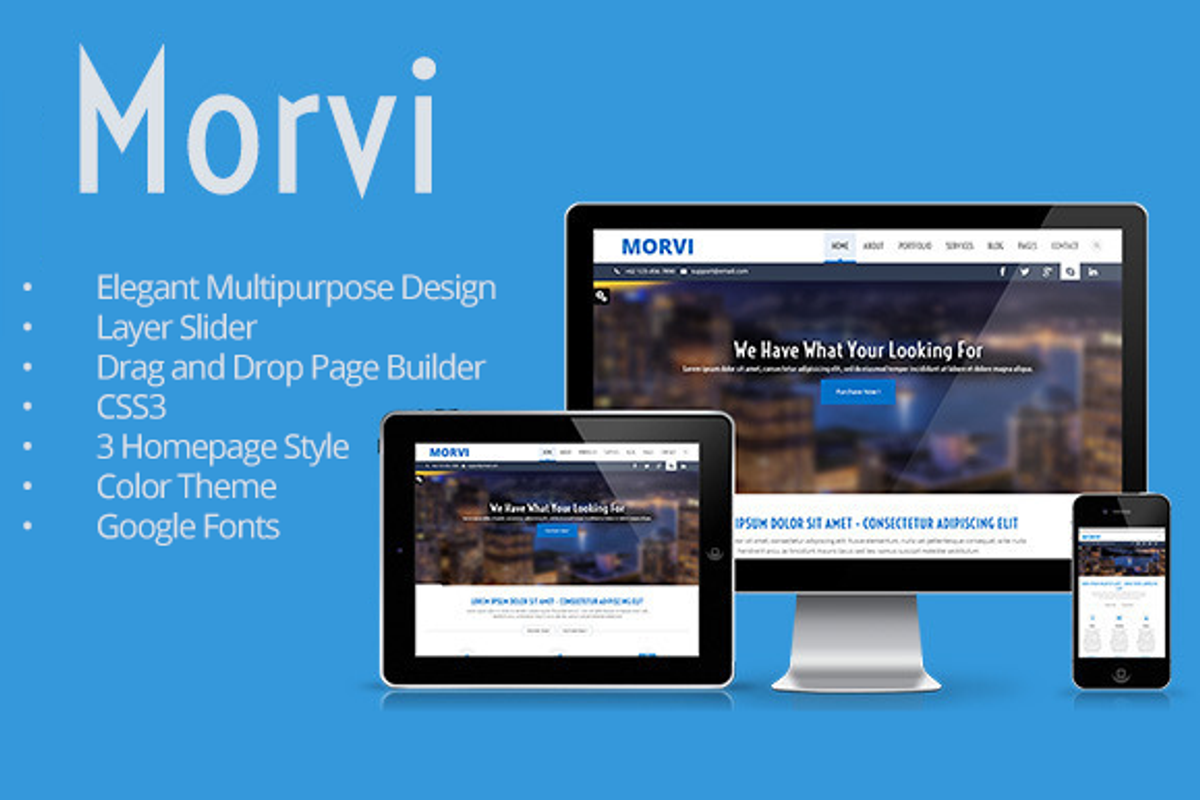 Morvi - Wordpress Portfolio Theme, a WordPress Template by dewitech
