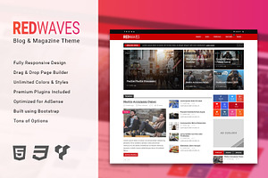 RedWaves - Modern WordPress Theme