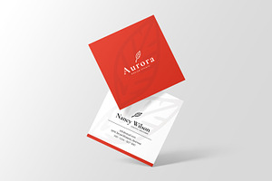 Minimal Square Business Card