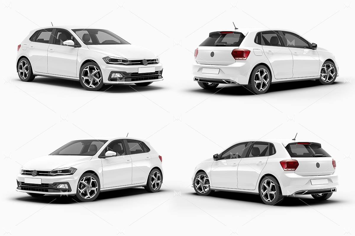 Compact Car Mockup 1, an Advertising Mockup by Mockupix (Photo 11 of 12)