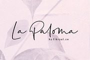 La Paloma - Handwritten Font, a Script Font by Fikryal Studio (Thumbnail 1 of 8)
