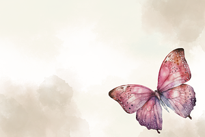 Butterfly Watercolor Floral