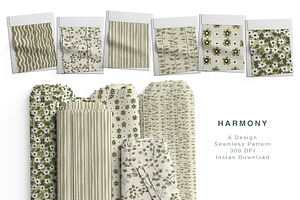 6 Seamless Patterns: Floral & Stripe, a Pattern Graphic by StudioCitra