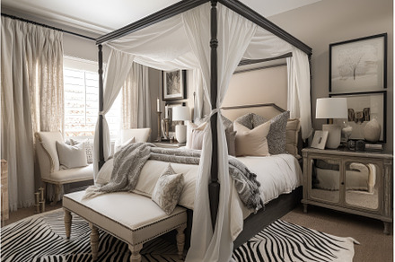 shabby chic bedroom with dreamy, an Arts & Entertainment Photo by Sergey Kotenev