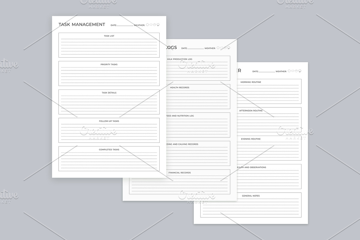 Generic Planning Pages Set V-19, a Stationery Template by shahsoft (Photo 2 of 3)