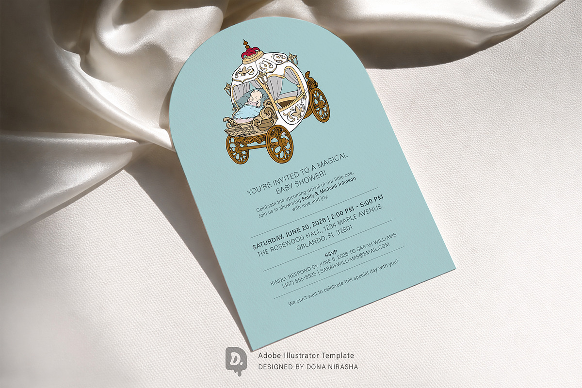 Baby Shower Invite Adobe Temp - 40, a Marketing Template by BloomToLife By Dona (Photo 5 of 5)