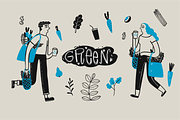 Hand drawn shopping & activities, a Person Illustration by Huza Studio (Thumbnail 4 of 9)