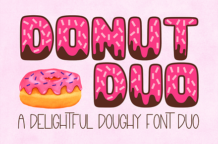 Donut Duo - a delightful font duo