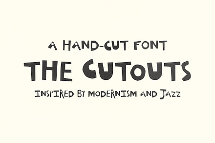 The Cutouts - Collage Display Font, a Handwritten Font by Madeline ODonoghue Design