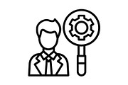 Recruitment Manager Line Icon, an Icon by Pexelpy (Thumbnail 1 of 2)