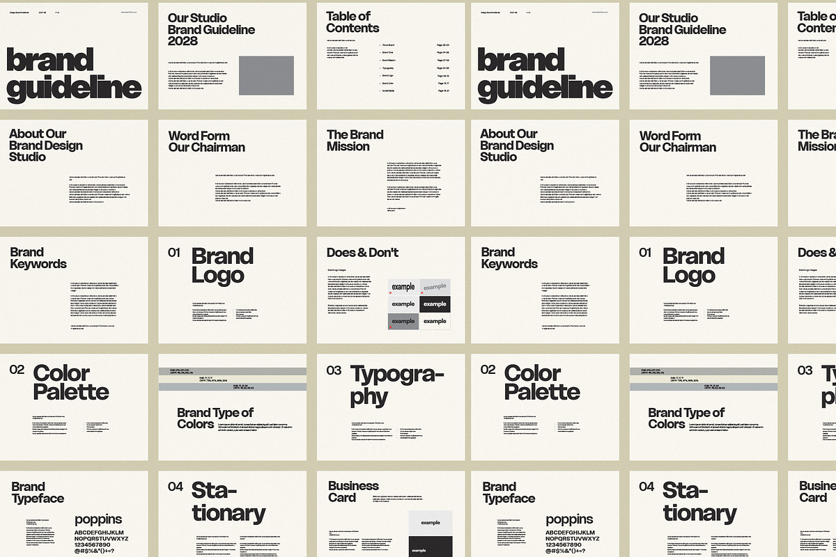 Brand Guidelines template Minimal, a Presentation Template by GAZINEOGRAPHIC (Photo 2 of 2)