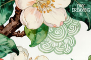 Classical Oriental Camellia, a Decorative Illustration by yahu88studio (Thumbnail 2 of 3)