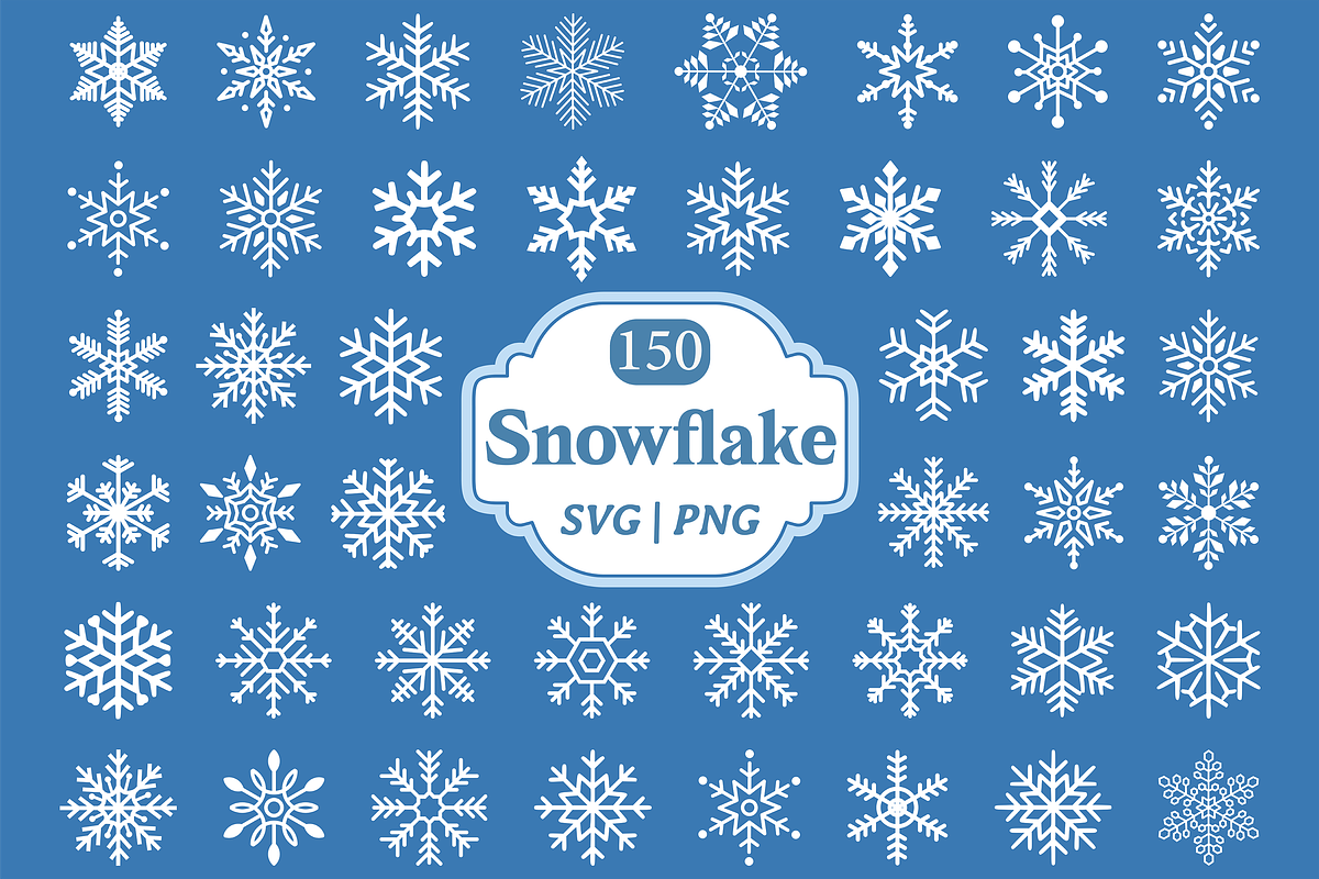 Snowflake Vector SVG PNG Clipart, a Seasonal Illustration by Kusumaillustration (Photo 1 of 11)