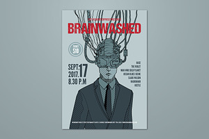 Brainwashed Vector Art Flyer, a Flyer Template by ashenterprise