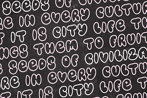 URBAN ROSE Cute Bubble Graffiti Font