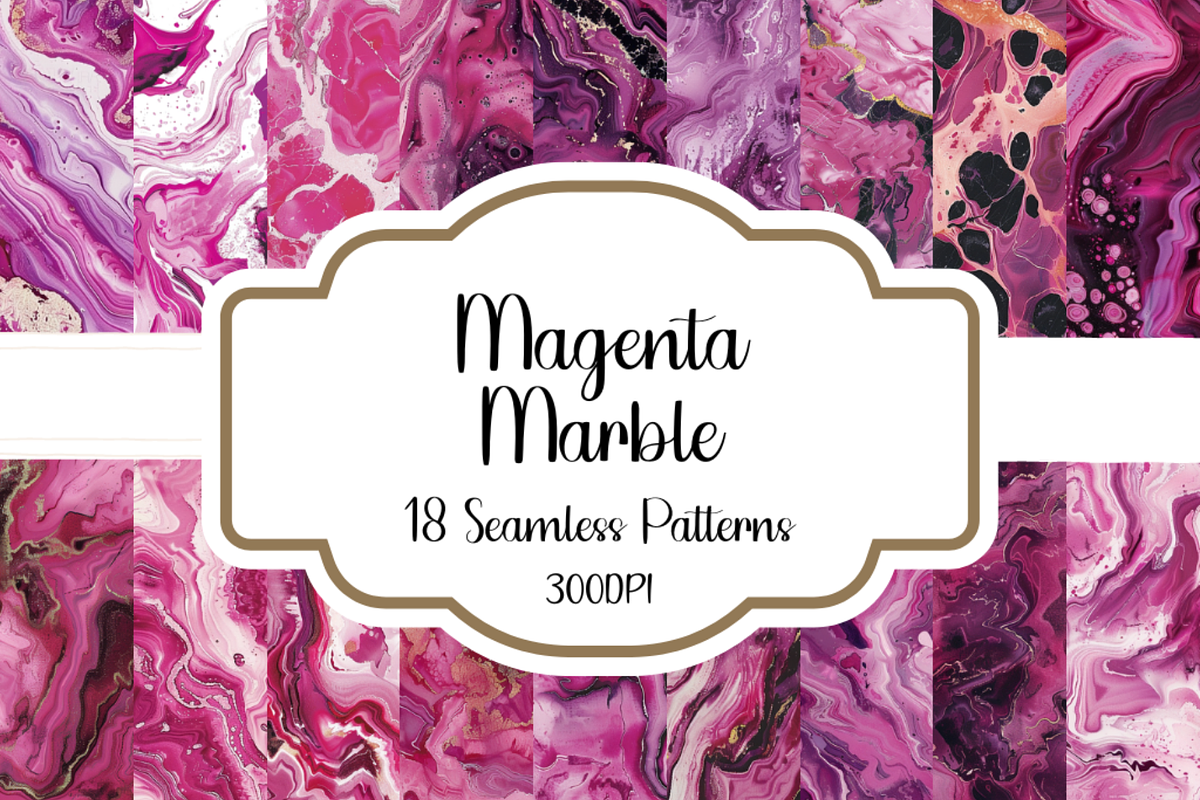 Magenta Marble Seamless Patterns, a Pattern Graphic by PrintablesByFranklyn (Photo 1 of 4)