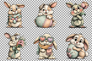 Whimsical Easter Bunny Clipart, an Illustration by Sublimation Artist (Thumbnail 4 of 6)